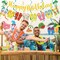Summer Birthday Party Decorations – 10PCS Hanging Swirl Streamers with Flip Flop & Beach Theme Banner, Pool Party & Hawaiian Luau Decor for Outdoor Holiday Celebrations